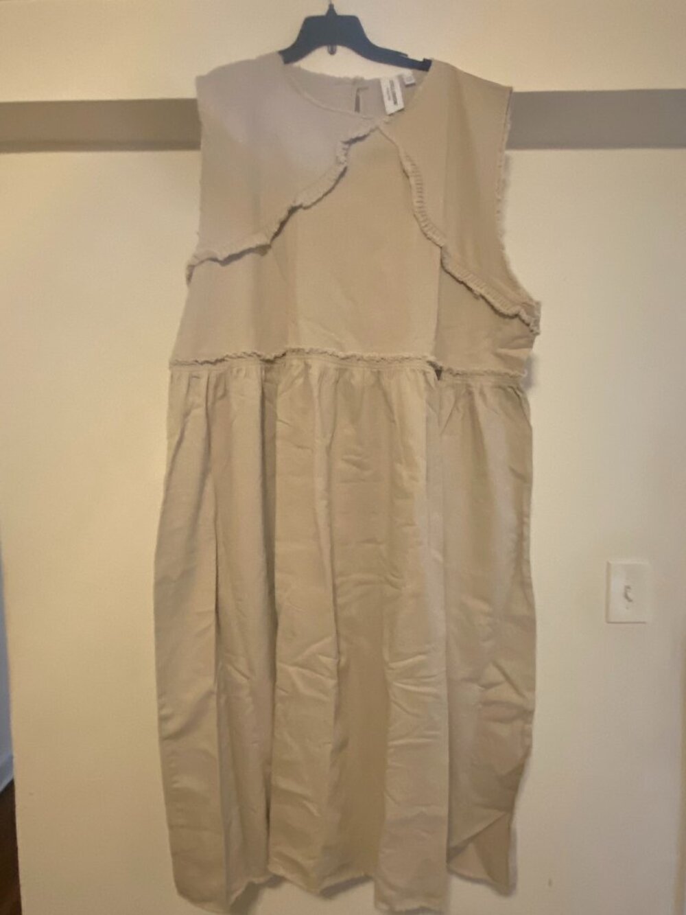 ASOS Curve / COLLUSION Plus Twill Raw Hem Maxi Smock Dress - 26W - Picture 5 of 6